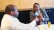 Tundu Lissu and DW's Harrison Mwilima 